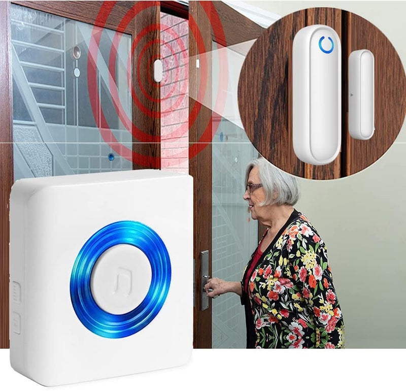 YisTech Caregiver Pager Door Alarms for Dementia Patients/Kids Safety/Home Security,Wireless Door Alarm Sensor for Elderly/Business/Home/Store (Three Sensor One Receiver) - Image 2